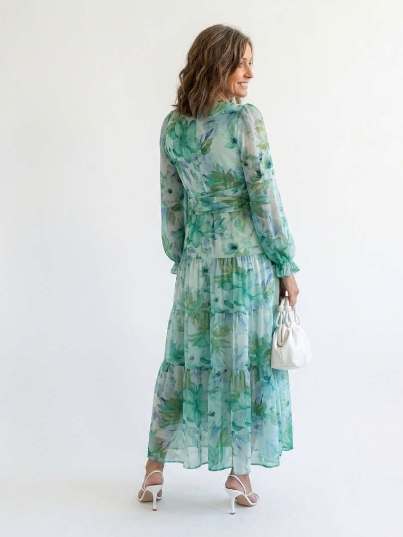 Althea | Robe Maxi Florale à Manches Longues