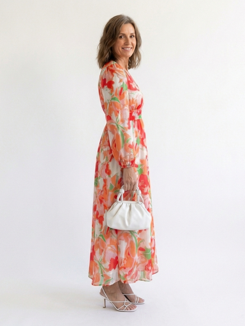 Althea | Robe Maxi Florale à Manches Longues
