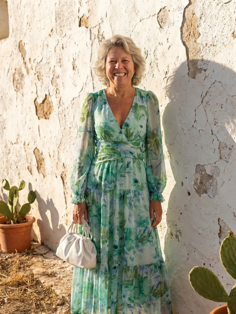 Althea | Robe Maxi Florale à Manches Longues