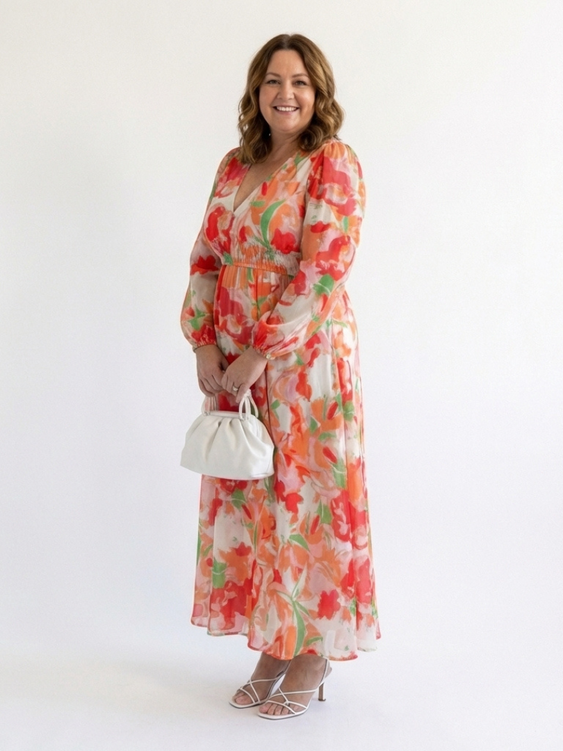 Althea | Robe Maxi Florale à Manches Longues