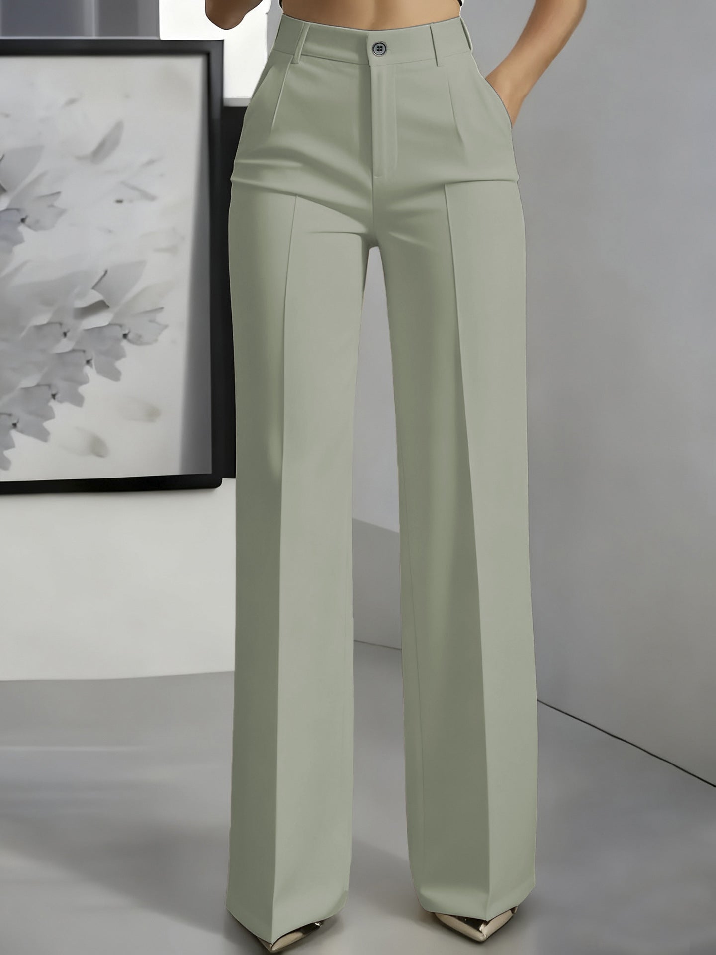 Pantalon de costume femme | Taille haute & Coupe droite