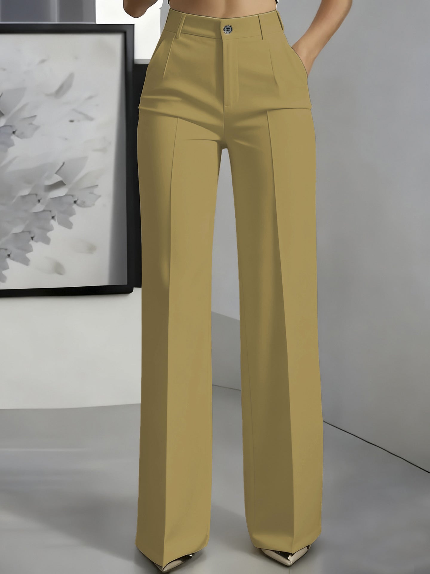 Pantalon de costume femme | Taille haute & Coupe droite