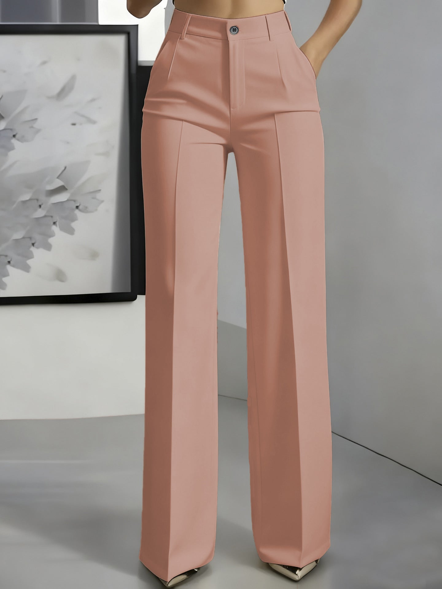 Pantalon de costume femme | Taille haute & Coupe droite