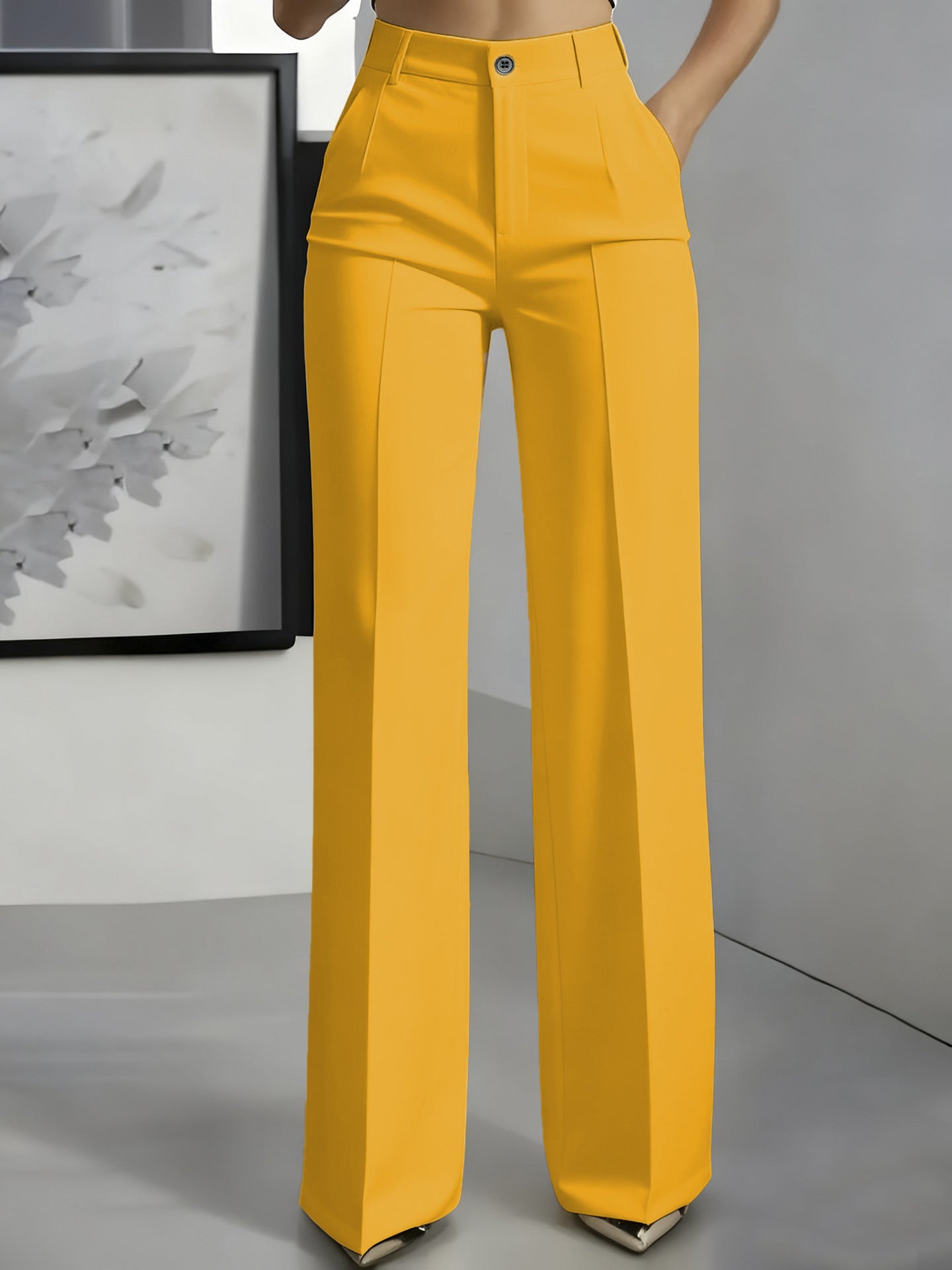 Pantalon de costume femme | Taille haute & Coupe droite