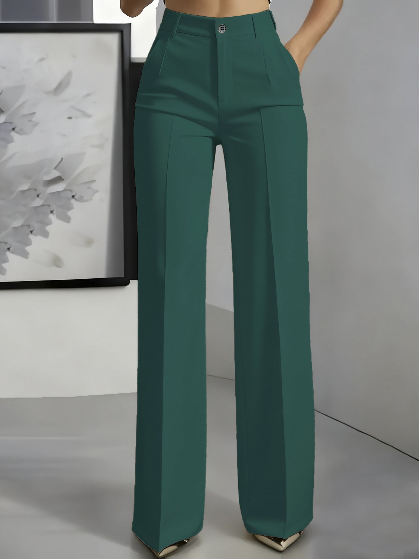 Pantalon de costume femme | Taille haute & Coupe droite
