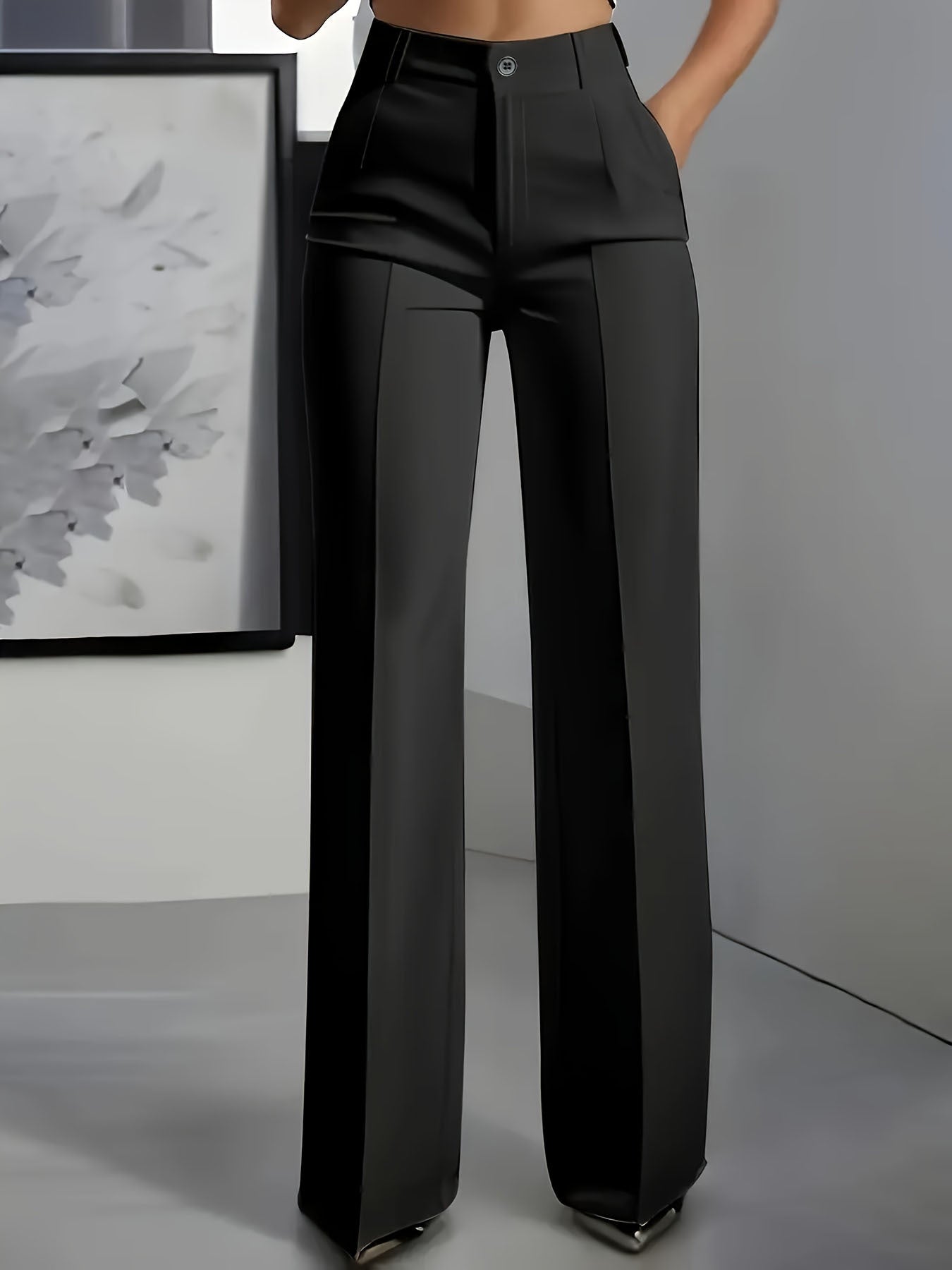 Pantalon de costume femme | Taille haute & Coupe droite