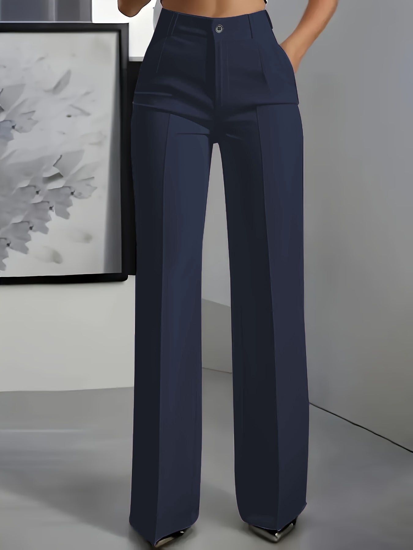 Pantalon de costume femme | Taille haute & Coupe droite