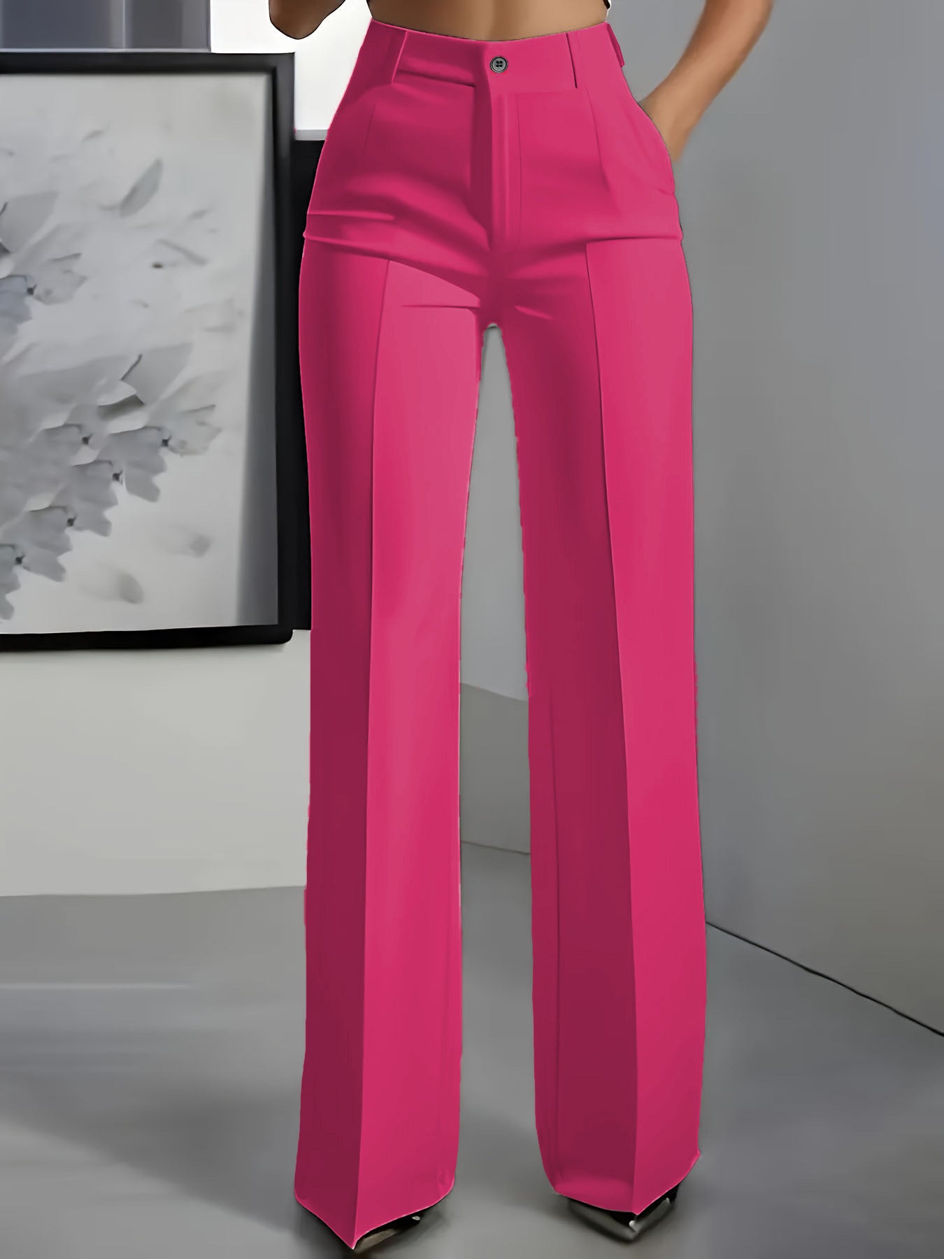 Pantalon de costume femme | Taille haute & Coupe droite