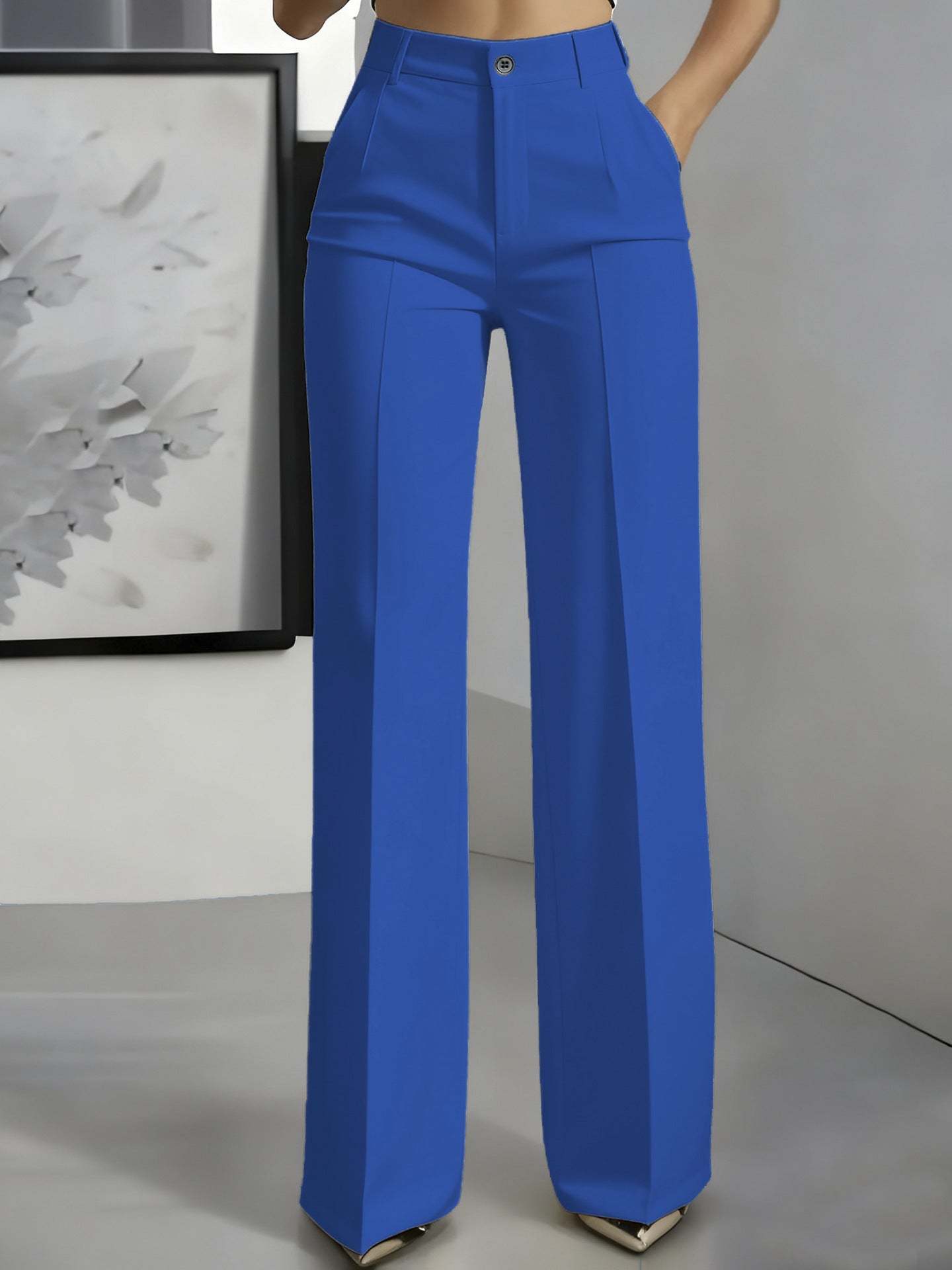 Pantalon de costume femme | Taille haute & Coupe droite