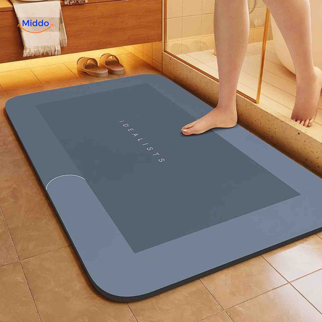 AquaSafe Tapis de Bain | Sèche rapidement, antidérapant et absorbant l'eau