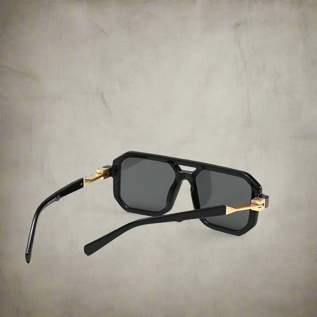 Lunettes de Soleil Carrées Rétro de Luxe avec Protection UV400 pour Homme et Femme