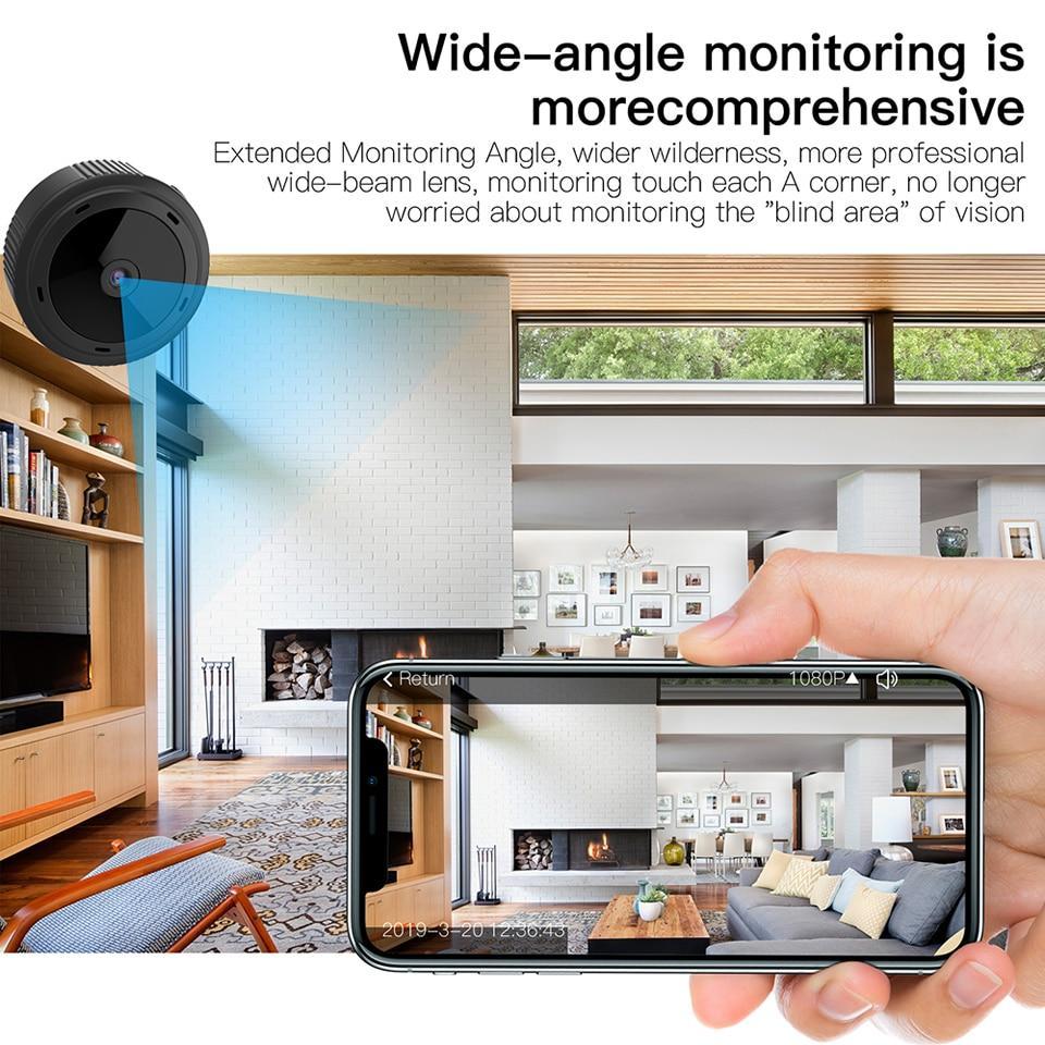 Mini Caméra WiFi 1080P HD IR Vision Nocturne Caméra de Sécurité à Domicile Moniteur Bébé