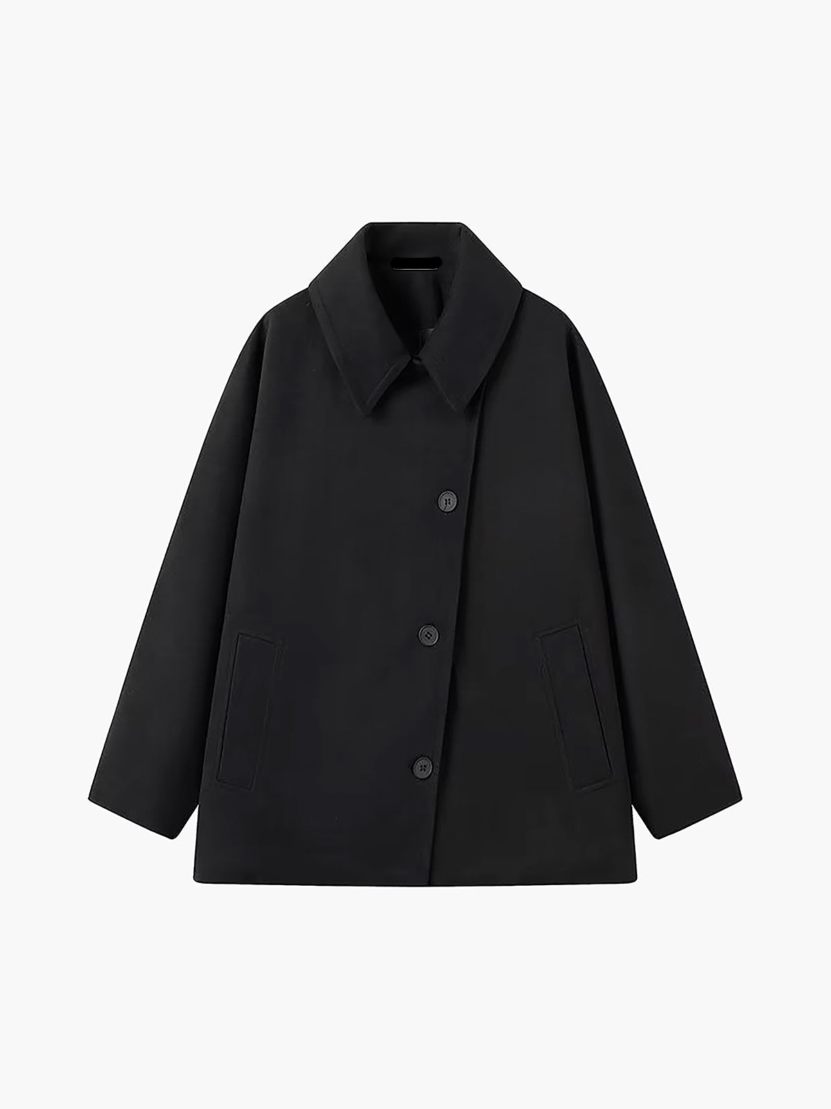 Manteau oversize en mélange de laine avec fermeture à boutons