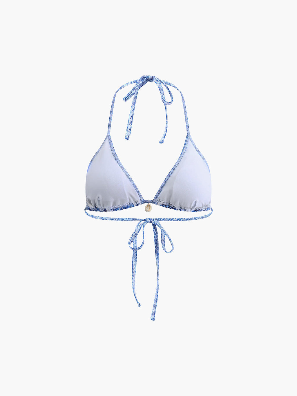 Bikini Deux Pièces pour Femme avec Col Halter et Rembourrage Amovible avec Imprimé
