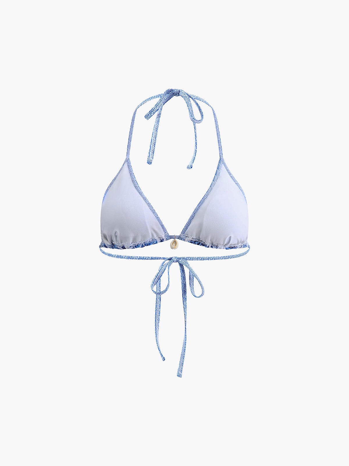 Bikini Deux Pièces pour Femme avec Col Halter et Rembourrage Amovible avec Imprimé