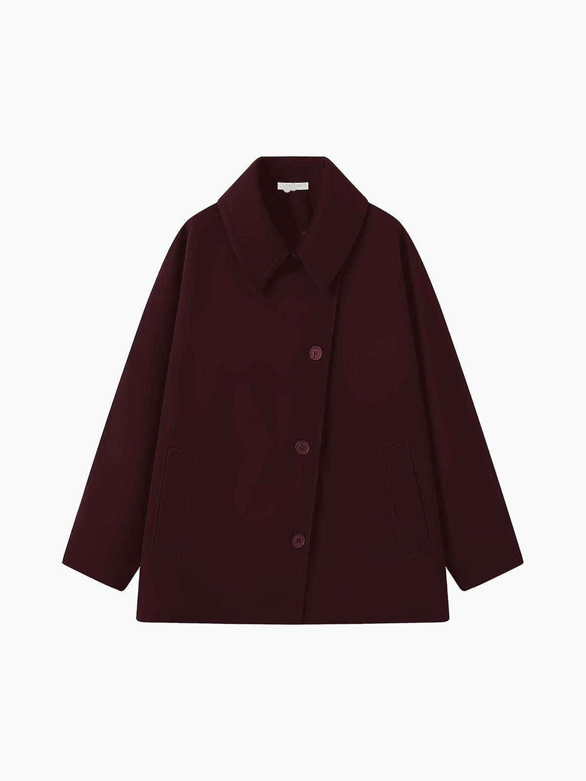 Manteau oversize en mélange de laine avec fermeture à boutons
