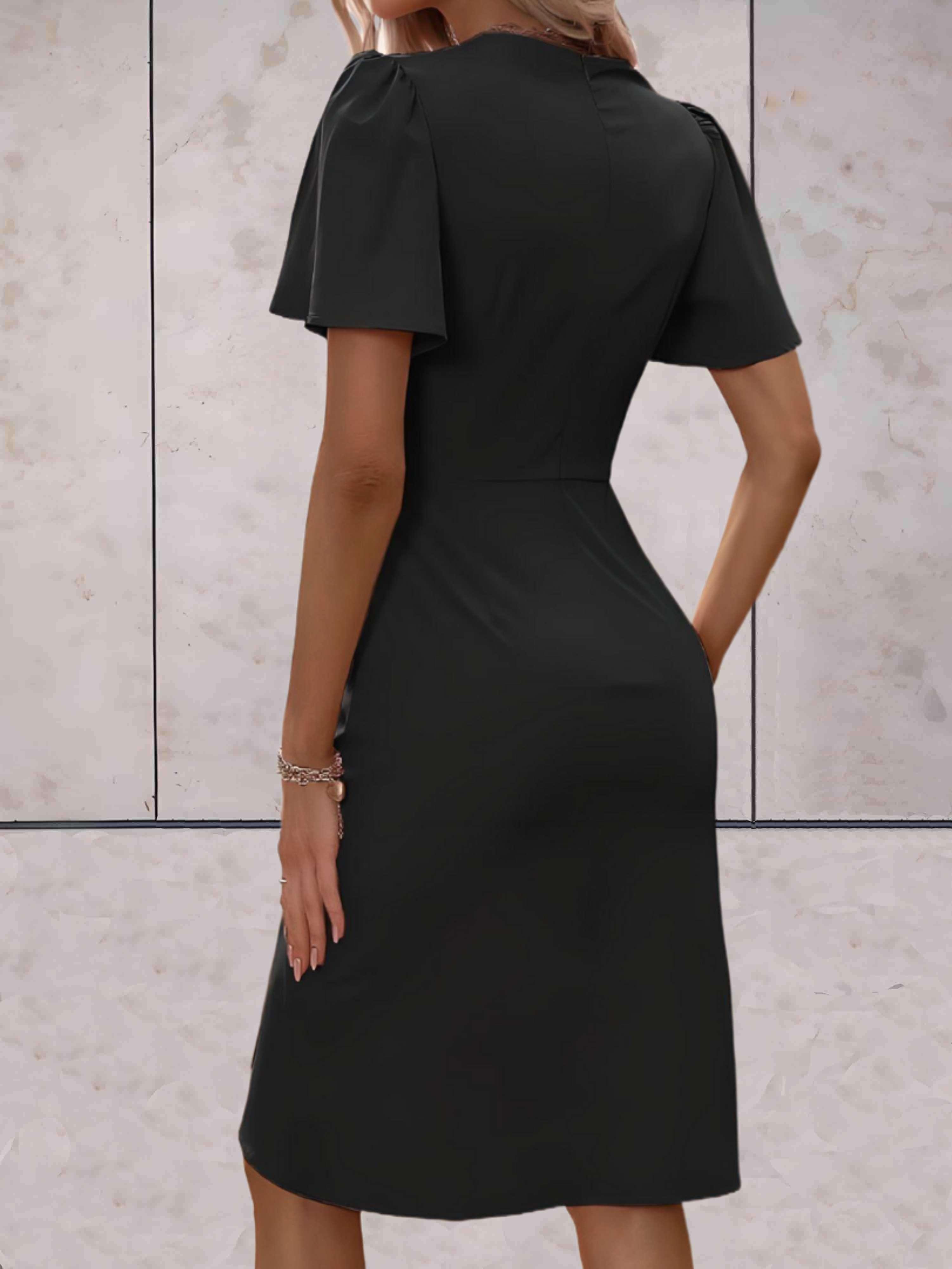robe portefeuille élégante à manches courtes