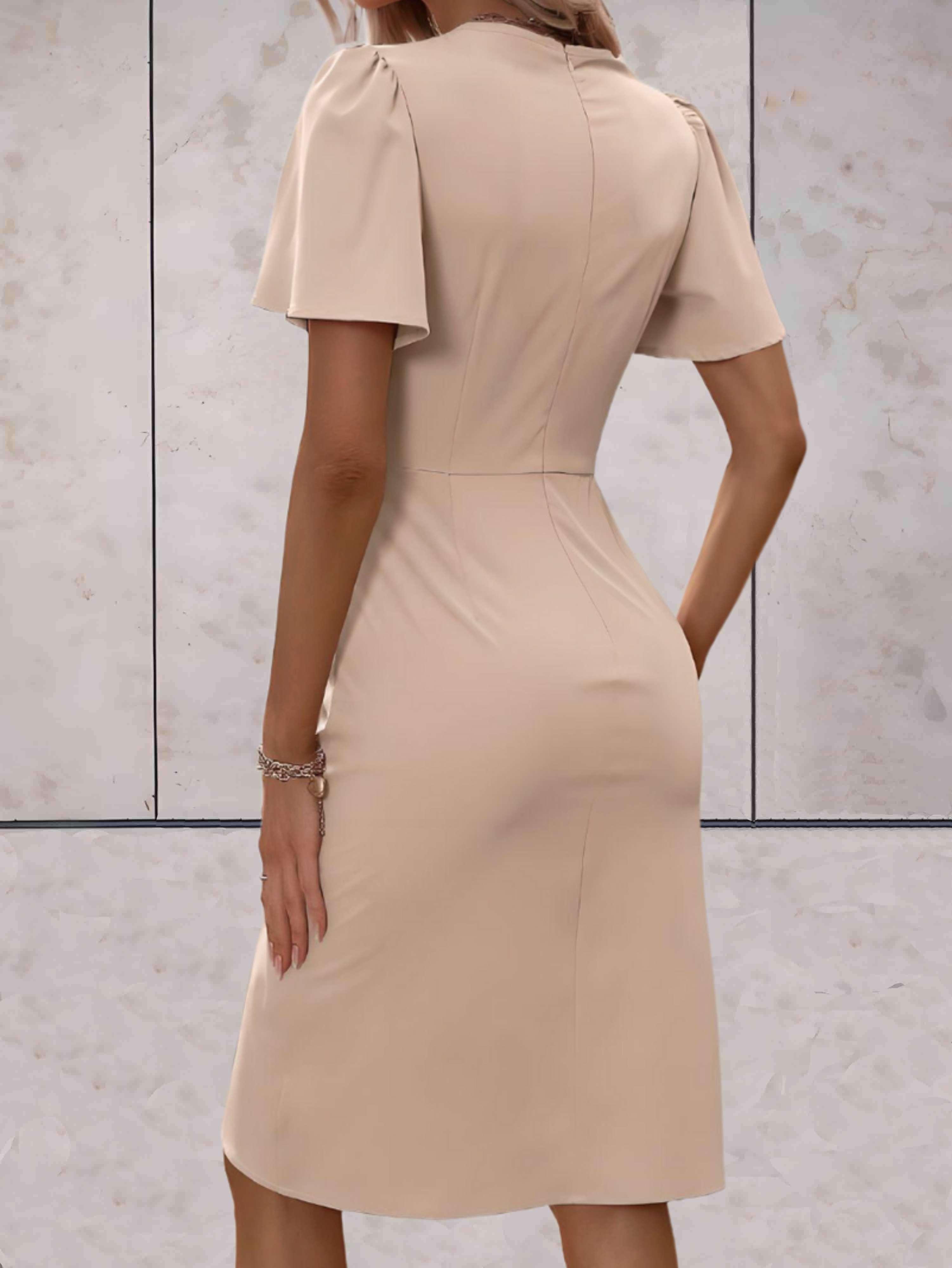 robe portefeuille élégante à manches courtes