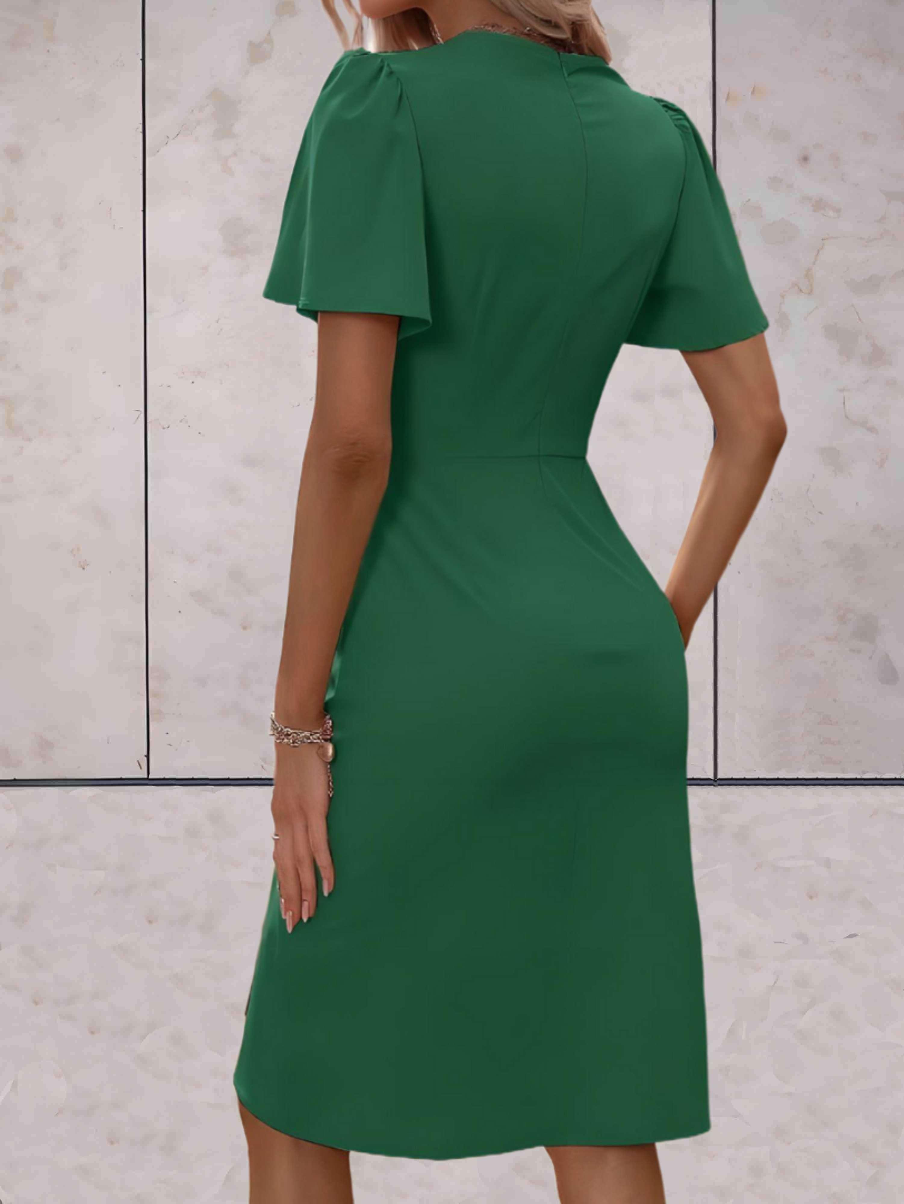 robe portefeuille élégante à manches courtes