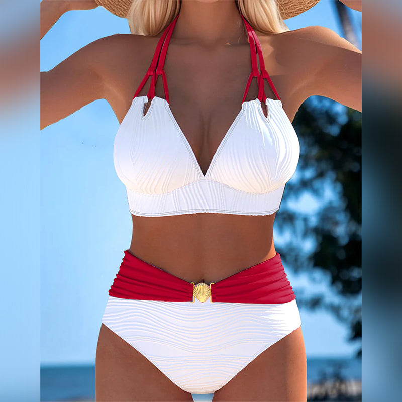 TANKINI AJUSTÉ TEXTURÉ POUR FEMME