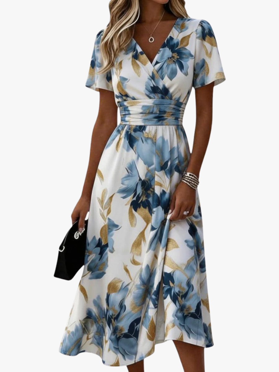 MOREAU LYON | ROBE MIDI FLORALE MODERNE POUR FEMMES