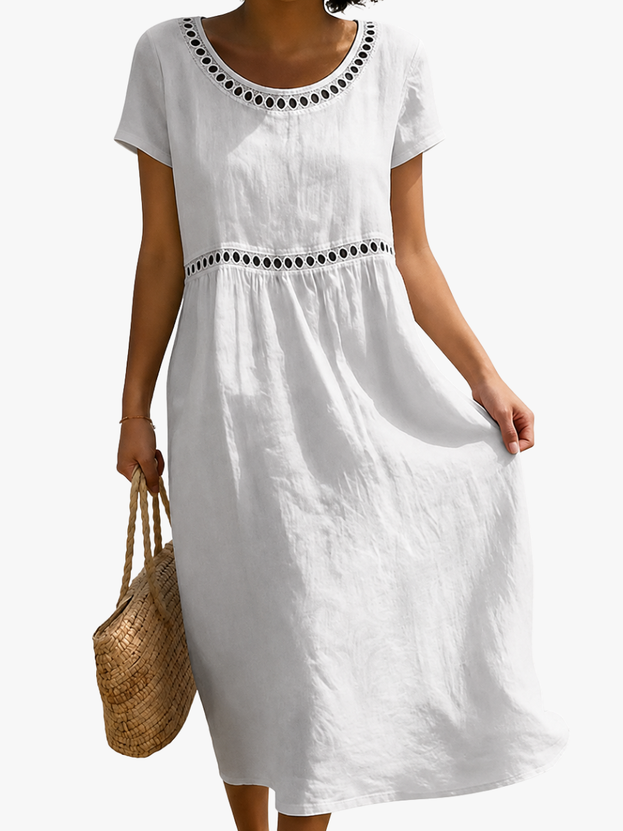 MOREAU LYON | ROBE EMPIRE BRODÉE POUR FEMMES