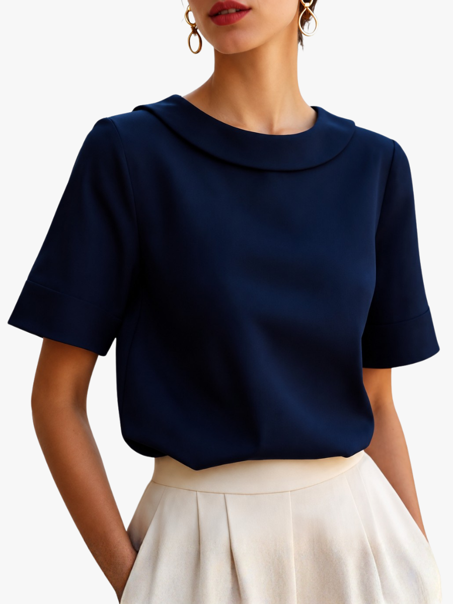 MOREAU LYON | BLOUSE CHIC À COL ROND POUR FEMMES