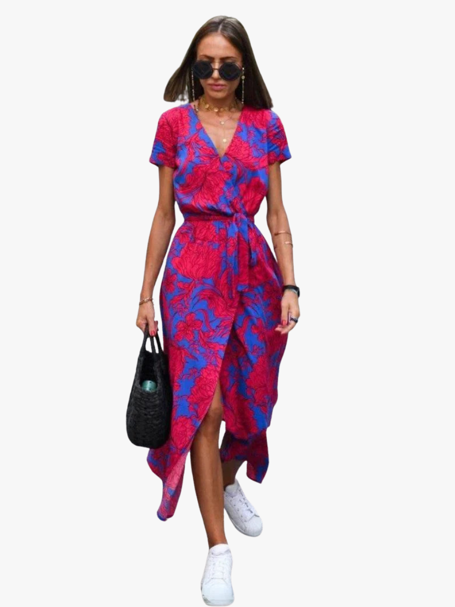 MOREAU LYON | ROBE ÉLÉGANTE À COL EN V POUR FEMME