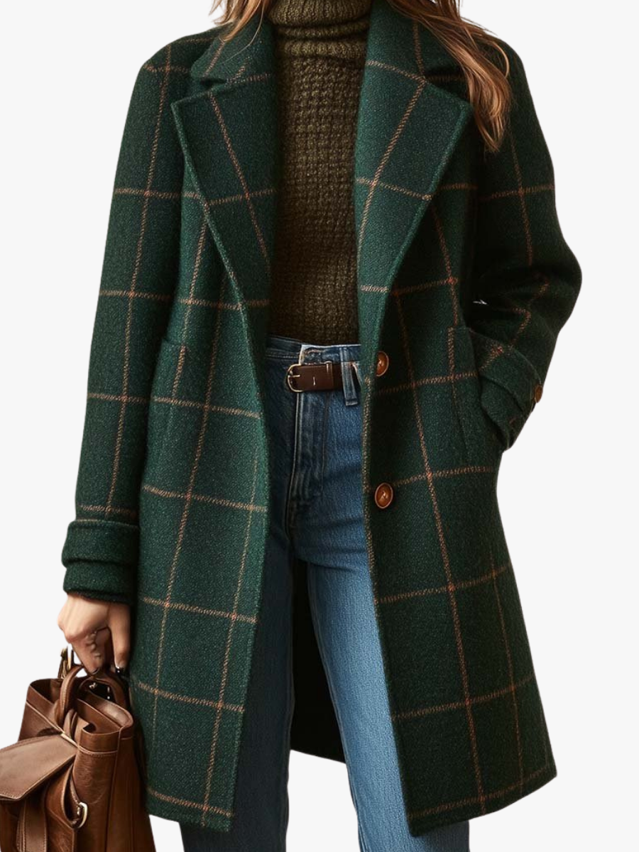 MOREAU LYON | MANTEAU À CARREAUX POUR FEMMES