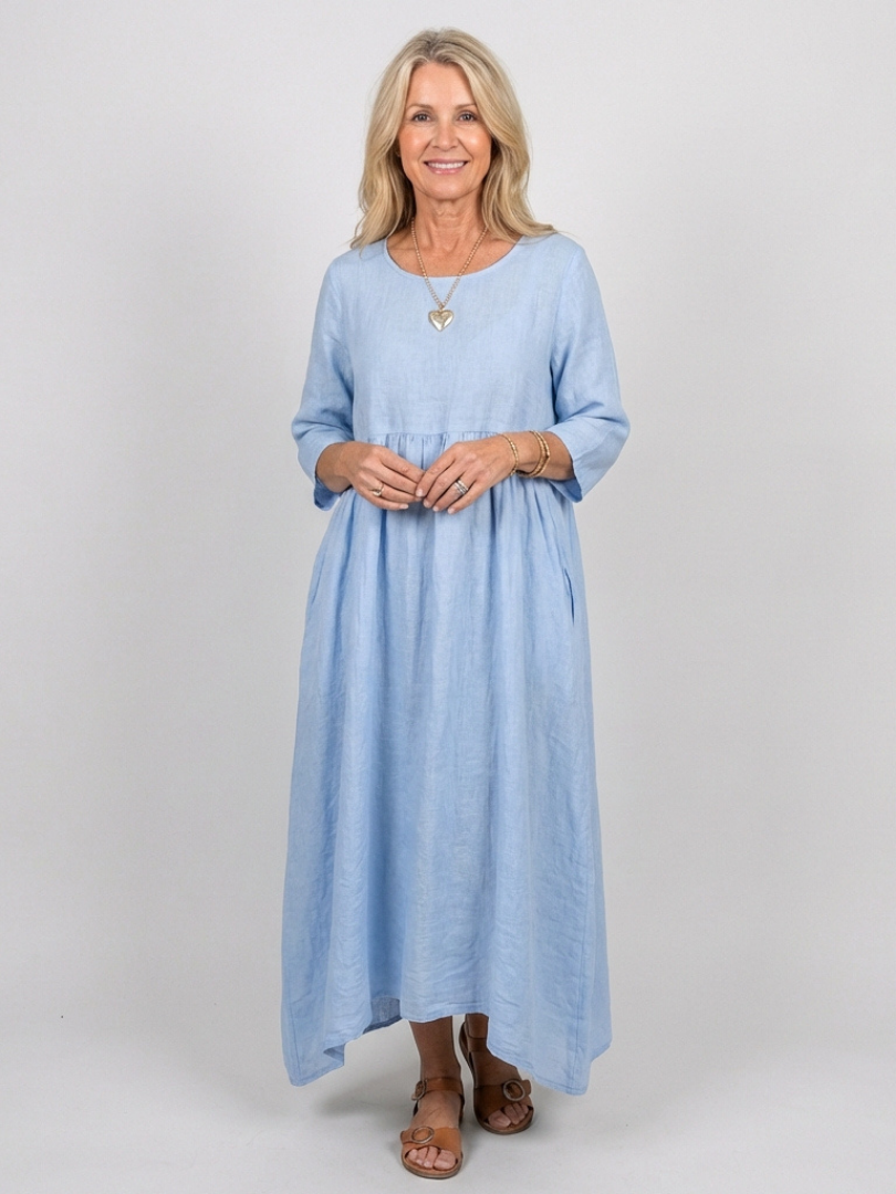 Beatrice | Robe Midi à Manches Trois Quarts