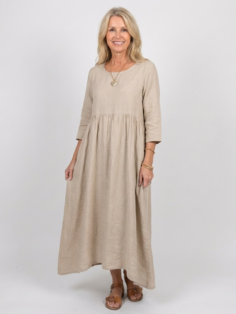 Beatrice | Robe Midi à Manches Trois Quarts
