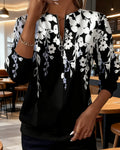 Paulina | Sweat-shirt à demi-zip imprimé