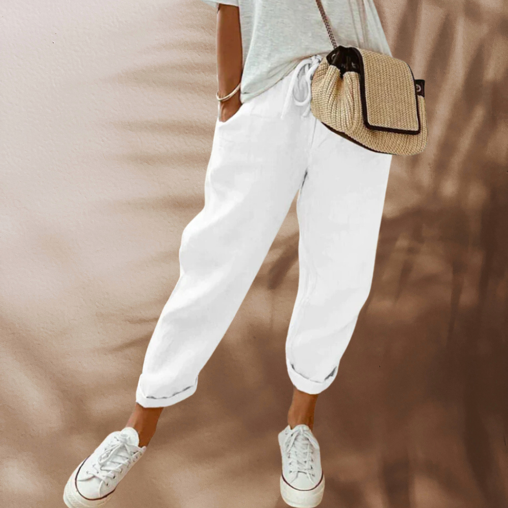 Bibi – Pantalon d'été tendance et décontracté pour femmes