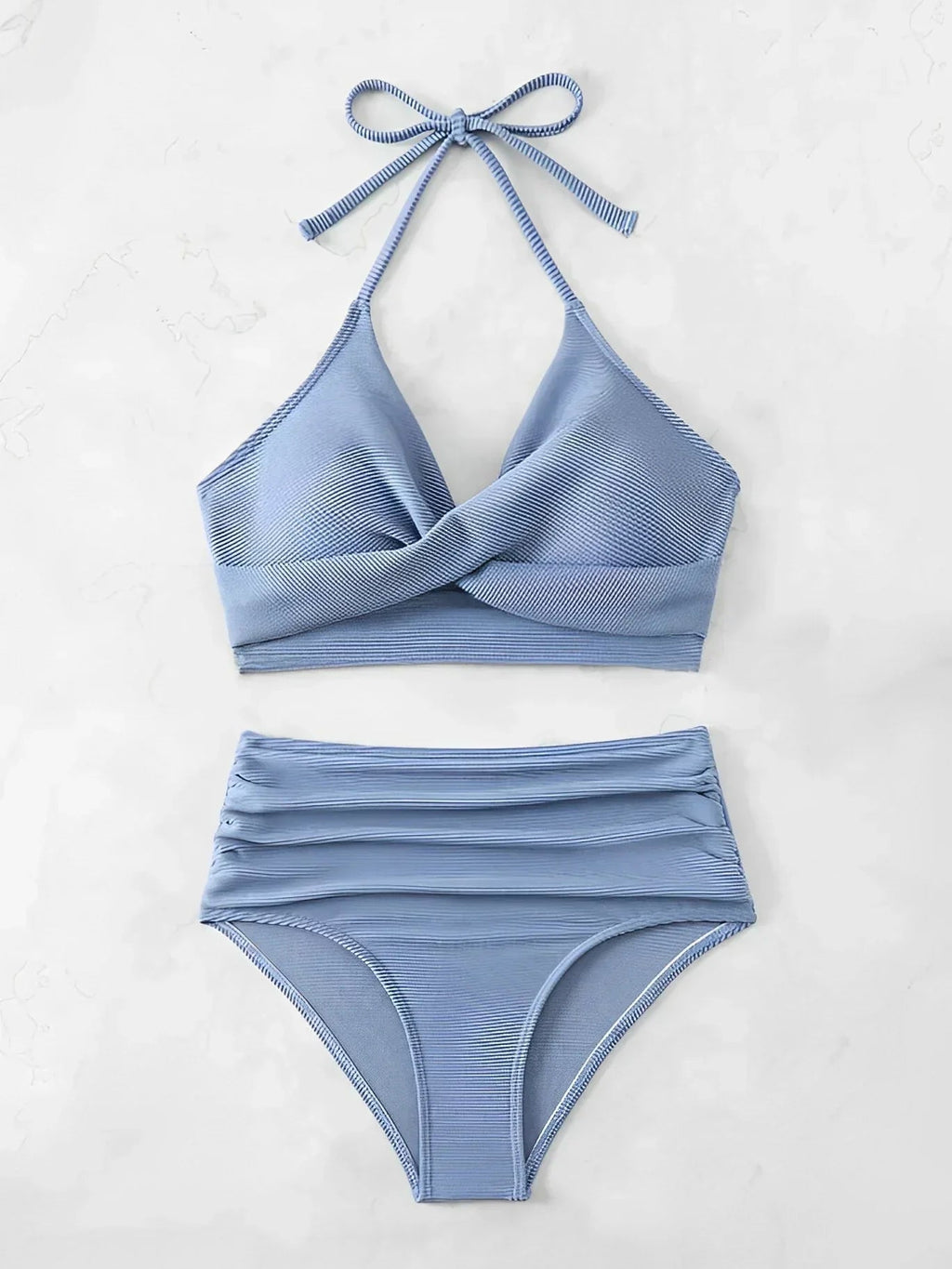Bikini Femme | Taille Haute & Texturé en Côtelé