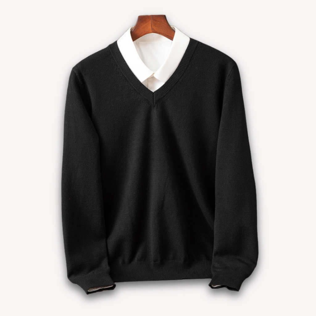Pull V en Cachemire Luxe pour Hommes – Doux, Élégant et Respirant