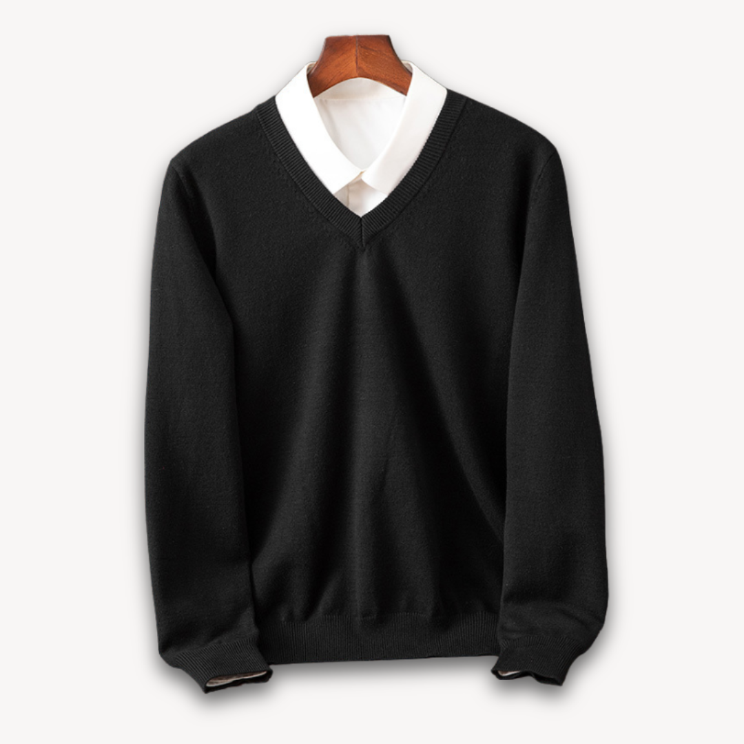 Pull V en Cachemire Luxe pour Hommes – Doux, Élégant et Respirant