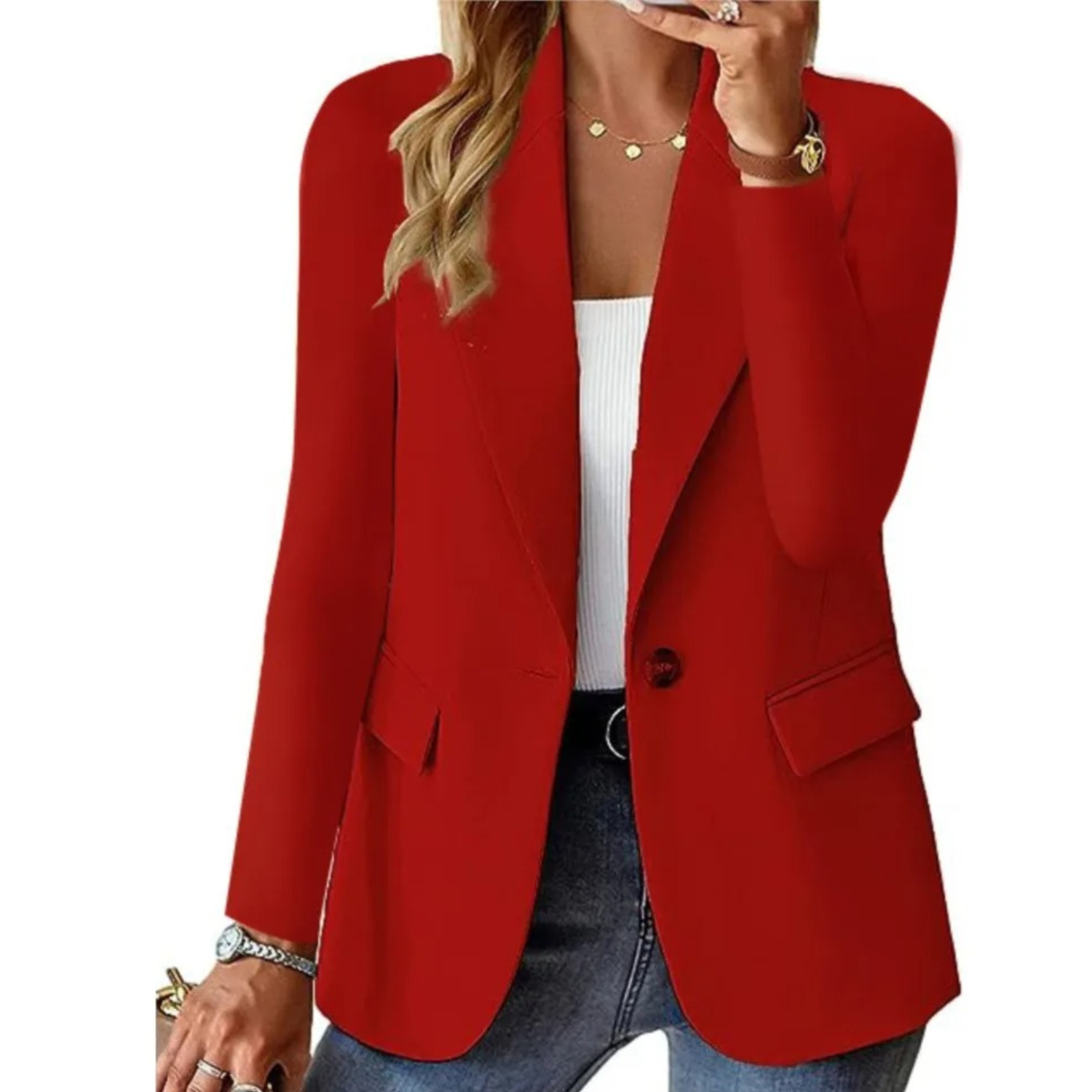 Blazer pour femmes avec poches et boutons