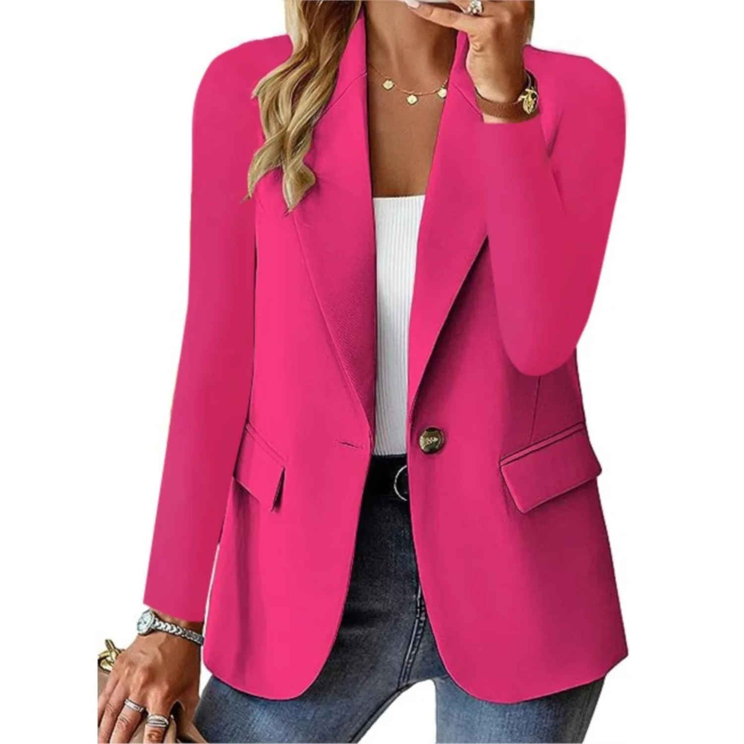 Blazer pour femmes avec poches et boutons