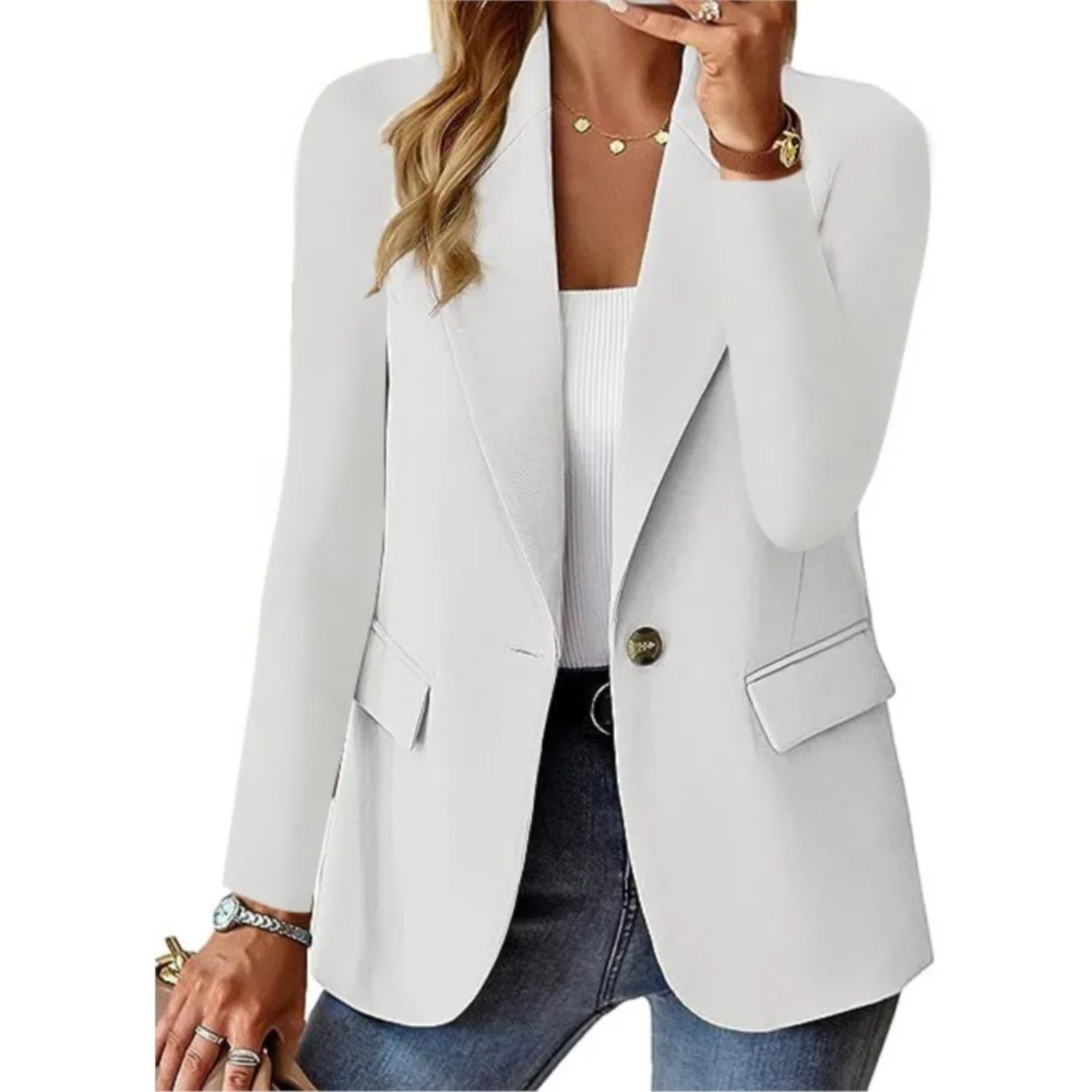 Blazer pour femmes avec poches et boutons