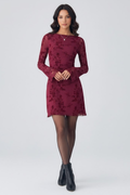 Robe Mini en Maille pour Femmes avec Détail Floral