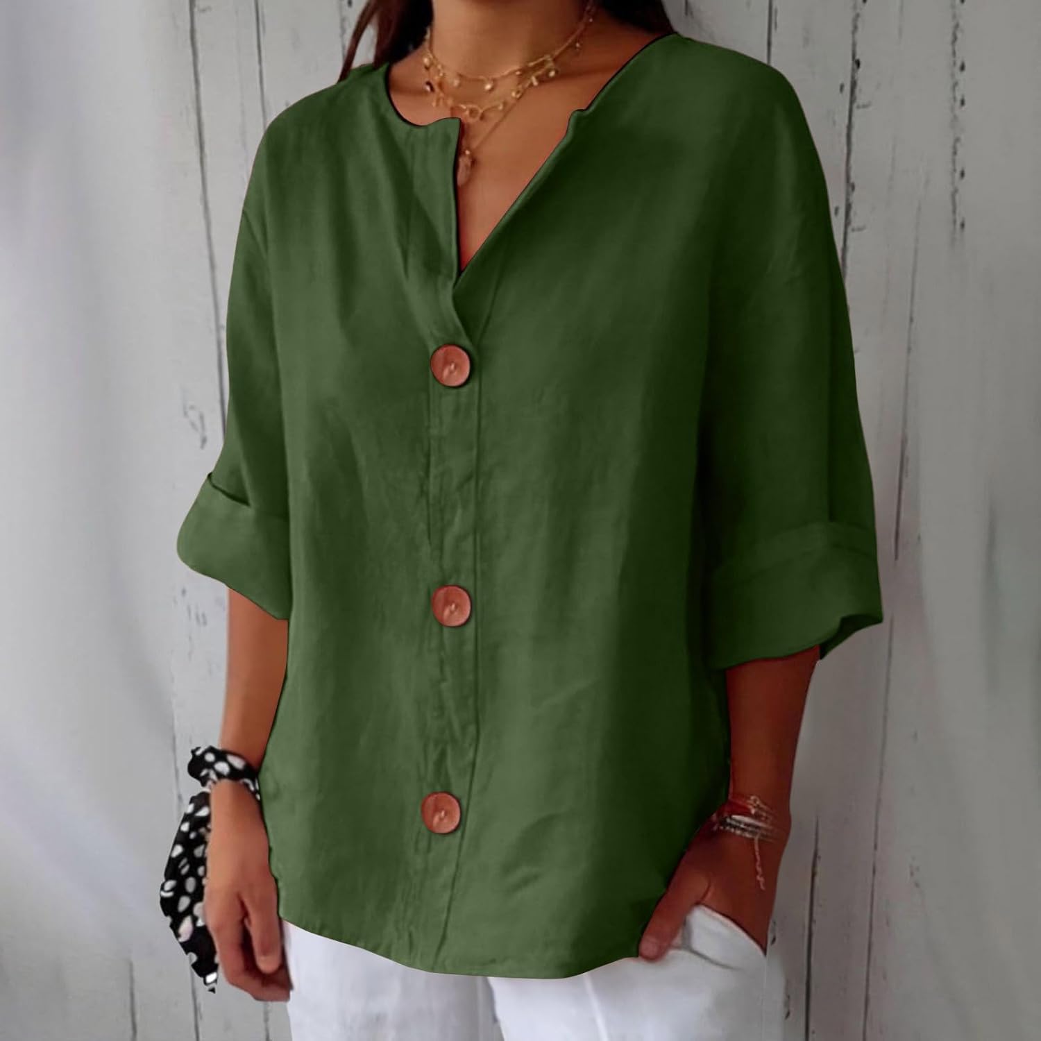 Blouse Femme | Décontractée & Légère avec Décolleté en V