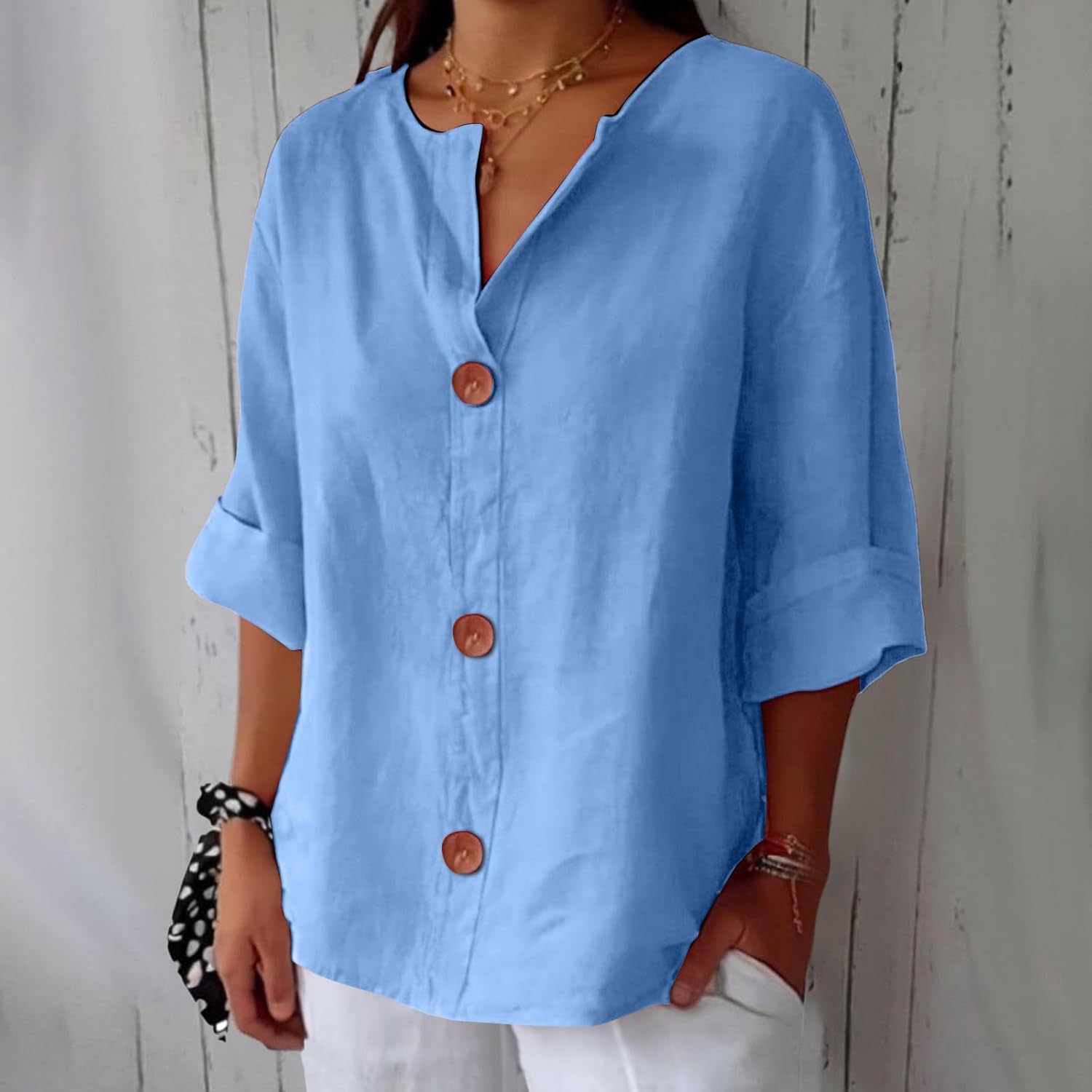 Blouse Femme | Décontractée & Légère avec Décolleté en V