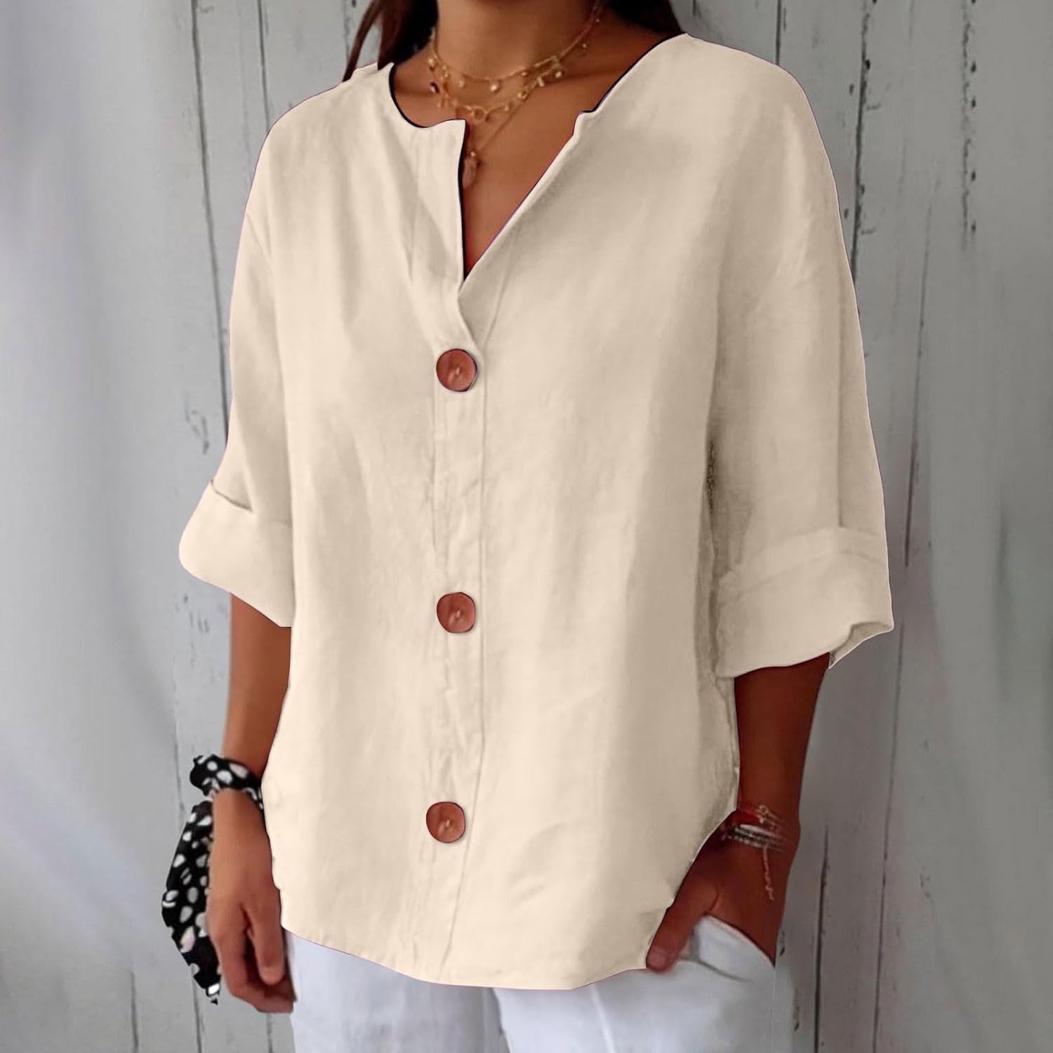 Blouse Femme | Décontractée & Légère avec Décolleté en V