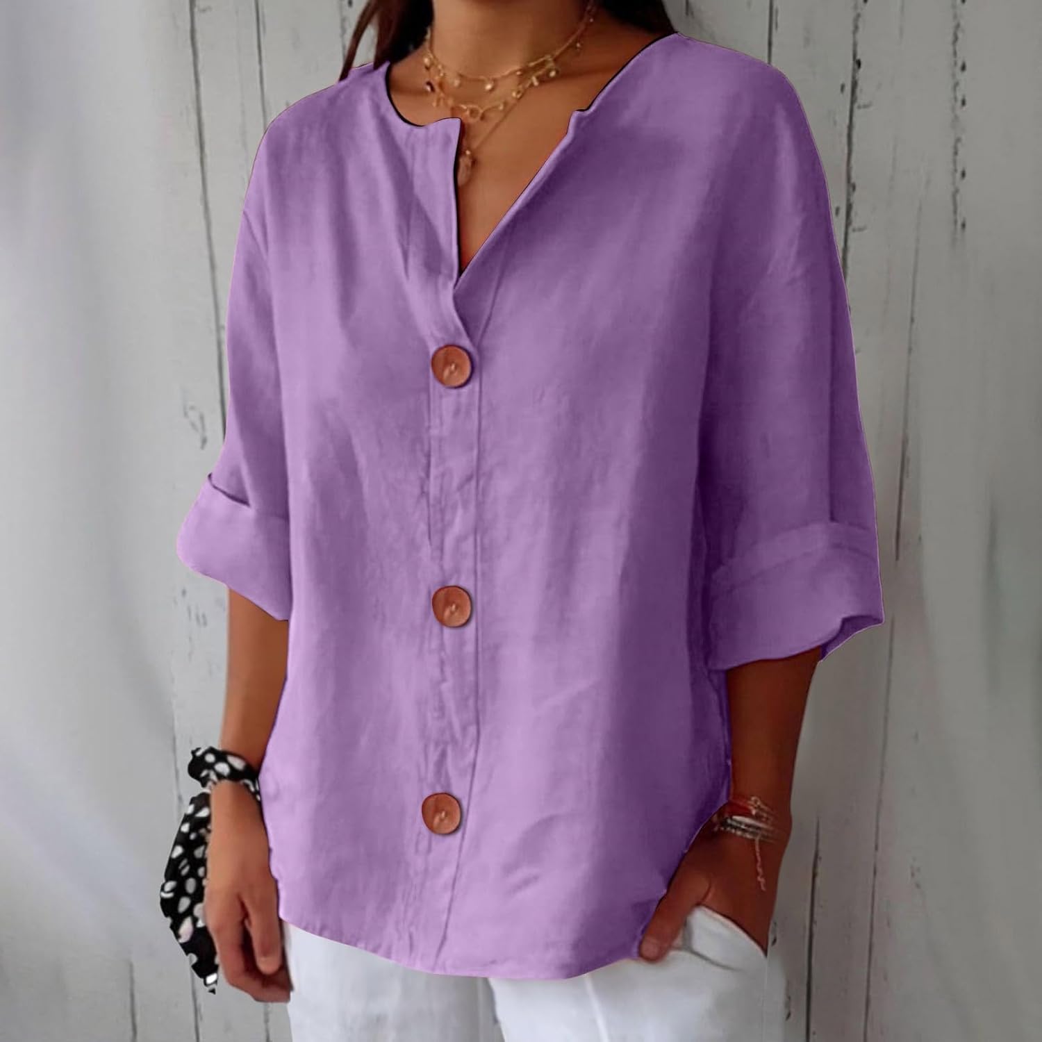 Blouse Femme | Décontractée & Légère avec Décolleté en V