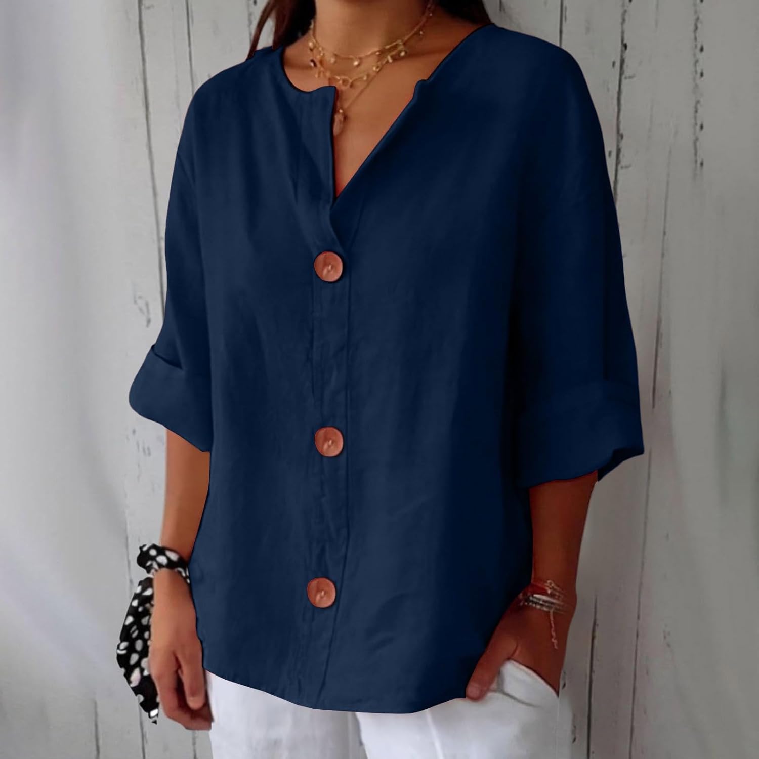 Blouse Femme | Décontractée & Légère avec Décolleté en V
