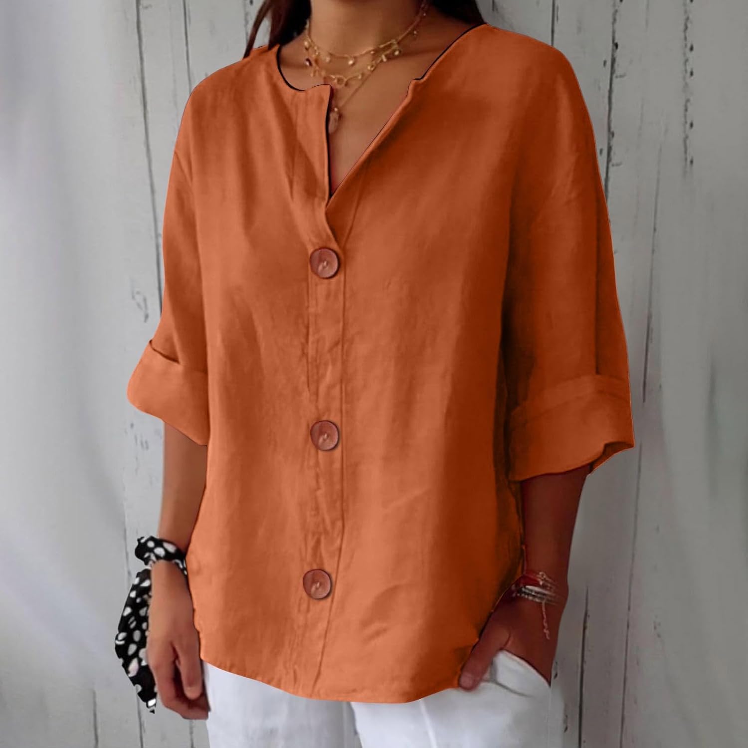 Blouse Femme | Décontractée & Légère avec Décolleté en V