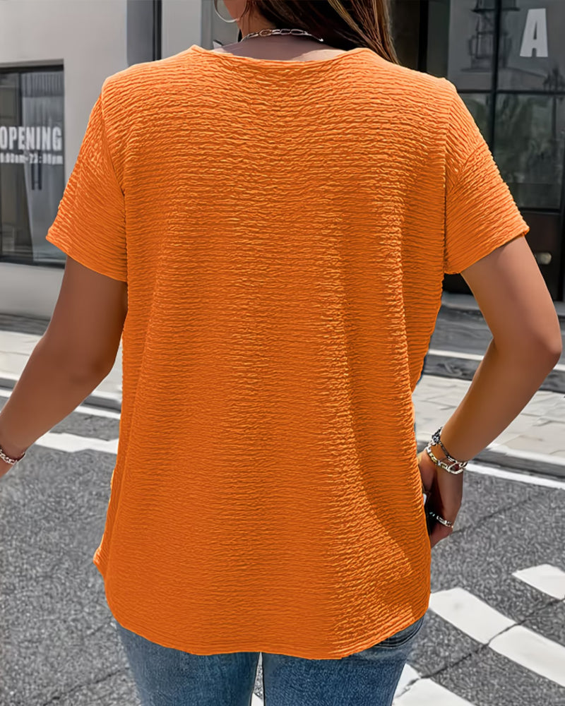 Blouse Femme | Top court structuré avec boutons dorés et col