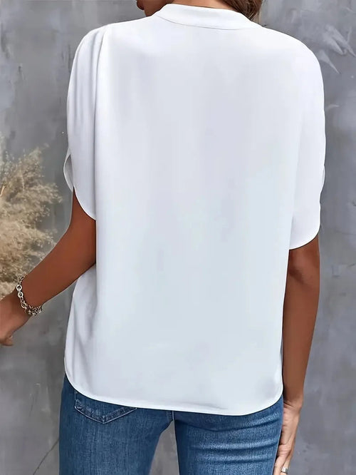 Blouse Femme Col V | Tissu Fluide & Look Élégant