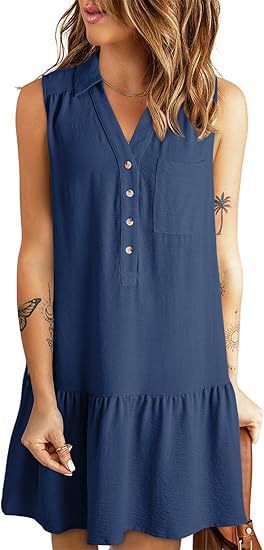 Robe Chemise Femme | Décontractée & Avec Ourlet Volant