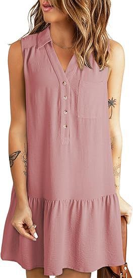 Robe Chemise Femme | Décontractée & Avec Ourlet Volant
